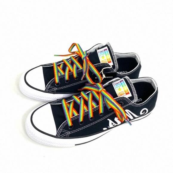 Converse Ctas Low Top Canvas Black Wedding 171213C-BLWT Custom Sneakers Women's - Picture 7 of 13